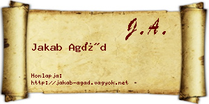 Jakab Agád névjegykártya